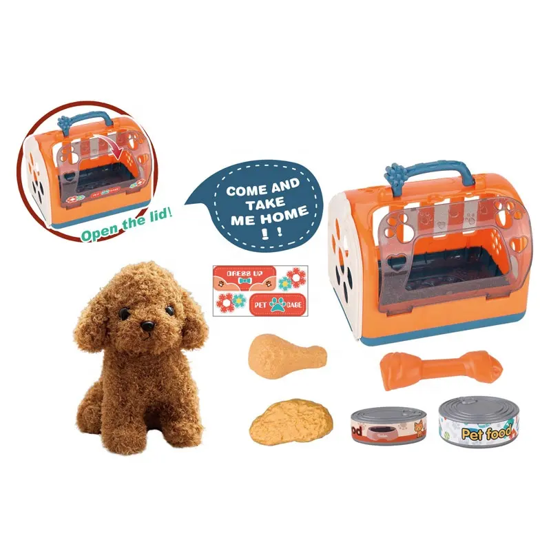 Ept Toys-kit educativo Stem para cachorros, juguete de simulación para bebés, mascotas suaves, animales de peluche populares para niños