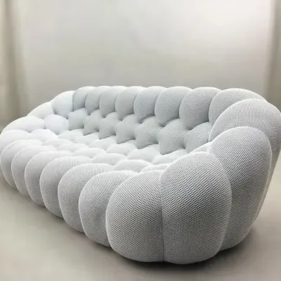 Fabbrica fatta sezionale nuvola a forma di fiore abbottonatura tessuto imbottito divano Hotel per il progetto sofà a bolle