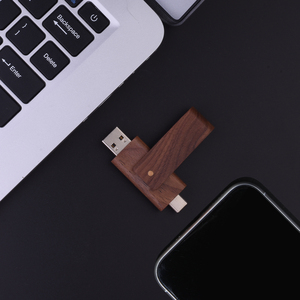 Ücretsiz örnek tip-c usb 3.0 flash sürücüler u disk 4g 8g 16g 32g 64g 128g cle usb bellek çubuğu 2 in 1 ahşap kalem sürücü - Product Image 4