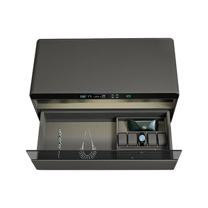 Anti Theft Digital Watch Winder Safebox Fingerprint Security Lock Box with <strong>Key</strong> and Combination Lock - Product Image 2