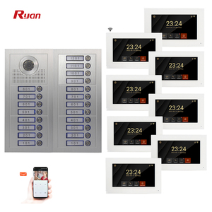 12 Apartments Wired <strong>Intercom</strong> 3Pcs ID Cards Multi Users Audio <strong>Intercom</strong> Kit With 12 Headset for Building - Product Image 1