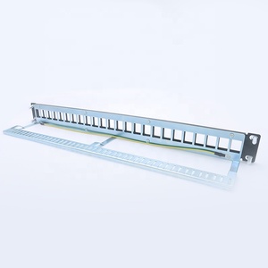 Montaje en estante sin carga, Panel de parche blindado Blanco de 19 pulgadas, 1U, 24 puertos, CAT8, CAT7, CAT6A, CAT6, CAT5E, FTP, tipo 110, 568A, 568B - Product Image 3
