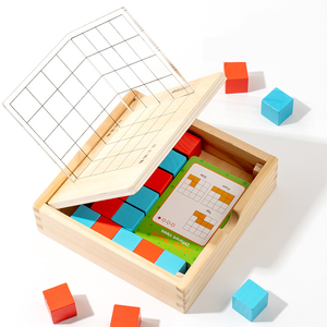 New Arrival Thinking Training Building Blocks for Students -Wooden 3D Cube Puzzle <strong>Logic</strong> <strong>Reasoning</strong> Educational Toy