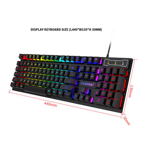 OEM 104键有线游戏键盘彩色混合光台式电脑键盘 - Product Image 6