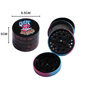 Custom Easy to Use <strong>Different</strong> Designs Available Herb <strong>Grinder</strong> 65mm Tin <strong>Grinder</strong> With Embossed Logo - Product Image 2