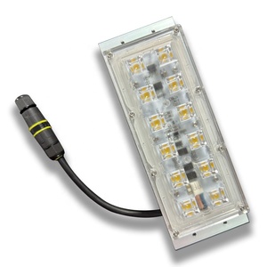 แผงวงจร LED 146x45มม. AC 220V 40W โมดูลนำพร้อมเลนส์และอลูมิเนียมความร้อนสำหรับนำไฟถนนโมดูล Dob LED
