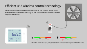 Controlador de monitor Digital co2, control remoto inalámbrico para la calidad del aire, control de monitoreo de carbono - Product Image 3