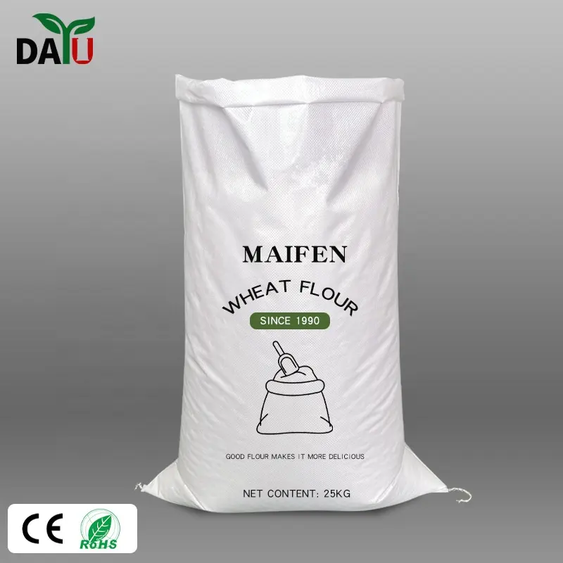 Sıcak satış PP torba dokuma tarım çanta renkli pirinç unları tahıl besleme Wpp çuval dize için 100 kg