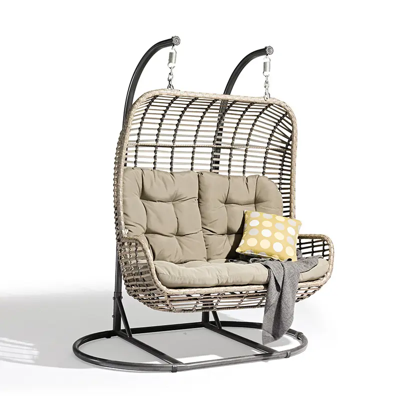 Cadeira dupla de rede balanço tecido chinês, cadeira dupla com balcão vertical de suspensão
