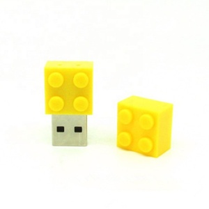 批发卡通积木玩具砖杂耍 Usb 闪存驱动器 2.0 3.0 4gb u盘 Pvc 方形与高高速随身碟