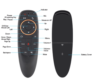 G10 G10S 6 jiroskop hava fare ile 2.4g kablosuz uzaktan kumanda TV kutusu kullanımı 2.4G Mini uzaktan kumanda ile led ışık - Product Image 5