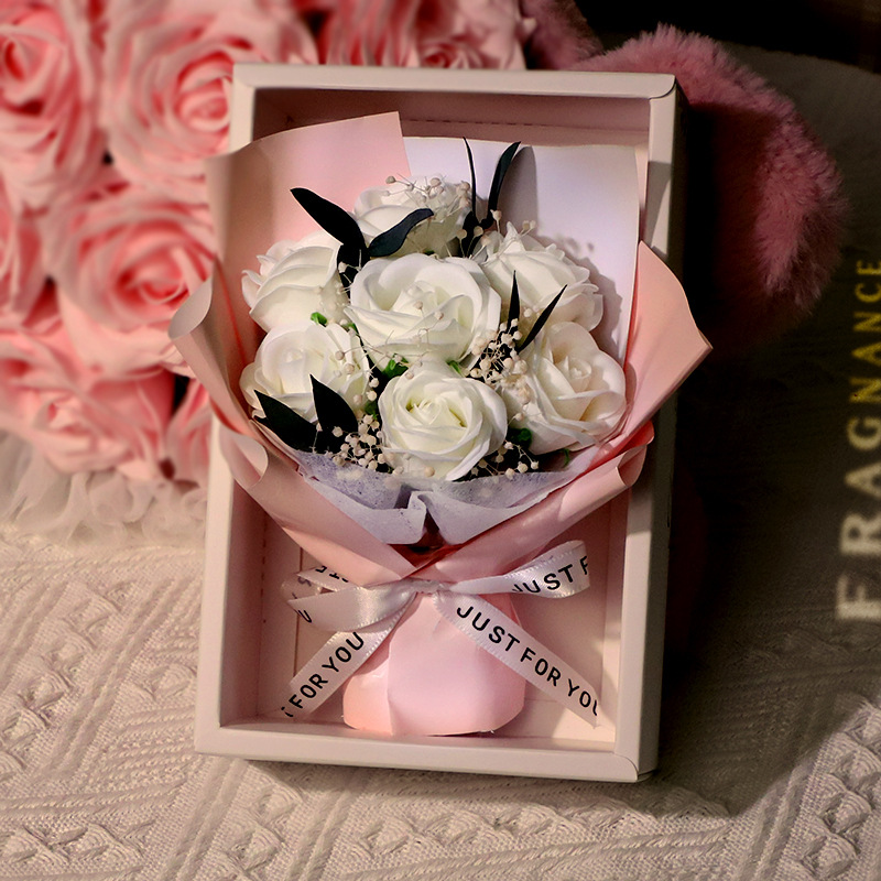 seven milk white roses