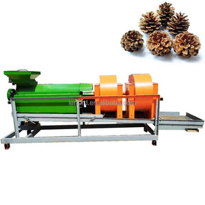 Trilladora y separador de piñones de bajo precio, trituradora de conos de pino, máquina separadora de craqueo de nueces de cáscara
