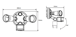 PD-PIR-62F pdlux โคมไฟเซ็นเซอร์ LED เปิดปิดอัตโนมัติพร้อมเครื่องตรวจจับการเคลื่อนไหวสไตล์ใหม่ - Product Image 2
