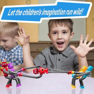 Kawaii טלסקופי רובוט פידג 'ט צעצועים צעצועים רובוט פופ צורה חושית שינוי צינור