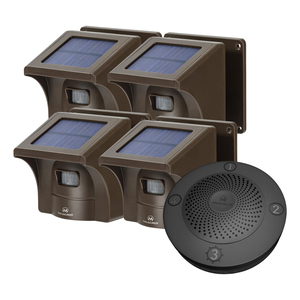 Sistema de alarma de 800M de largo alcance solar Wireless Sensor de movimiento PIR Detector 1 receptor y sensores 4 - Product Image 1