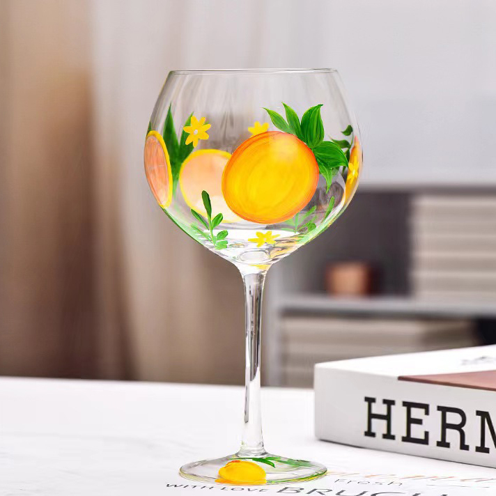 Hand-drawn lemon apple cup