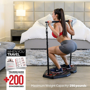 Multi-functional Portable Fitness Kit <strong>Exercise</strong> Equipment <strong>AB</strong> Roller Wheel Resistance Bands Pull up Bar for <strong>Total</strong> Body Workout