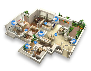 4CH 2K wifi an ninh không dây <span class=keywords><strong>Camera</strong></span> <span class=keywords><strong>Kit</strong></span> Mạng IP67 thời tiết kháng với CMOS cảm biến và SD dữ liệu thẻ tùy chọn lưu trữ - Product Image 3