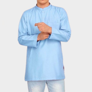 メーカー美しいソリッドアラビア語クルタデザインホットセラーSherwaniパターンクルタソフトタッチCekak Musang Kurta
