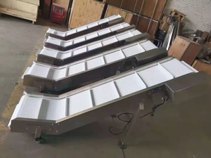 Máquina transportadora de elevación inclinada modular plástica ajustable para descargar el transportador - Product Image 5