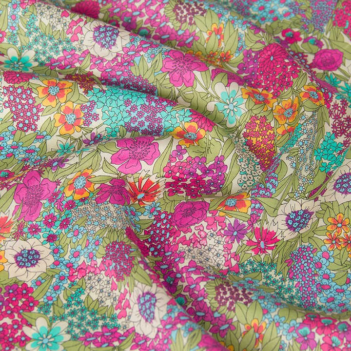 Accept Custom Designs Digital Printing Liberty London Fabric Cotton Lawn Custom Floral Tana Lawn Cot