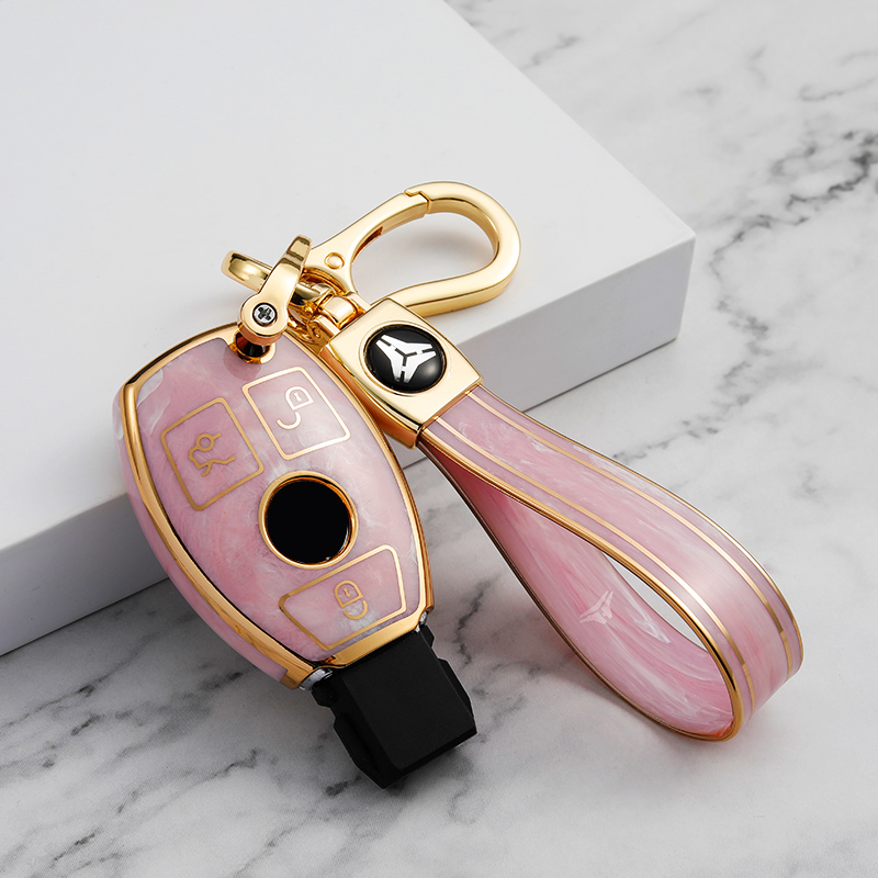 Couvercle 3 boutons + porte-clés TPU-Rose