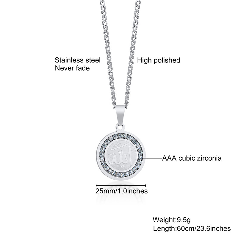 Round Platinum Single Pendant