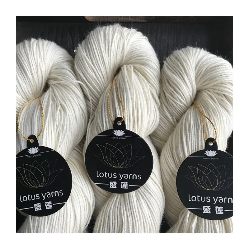 Lotus garne Merino Silk Ramie Blended Natural White Ungefärbtes Hands trick garn für Hand farbstoff