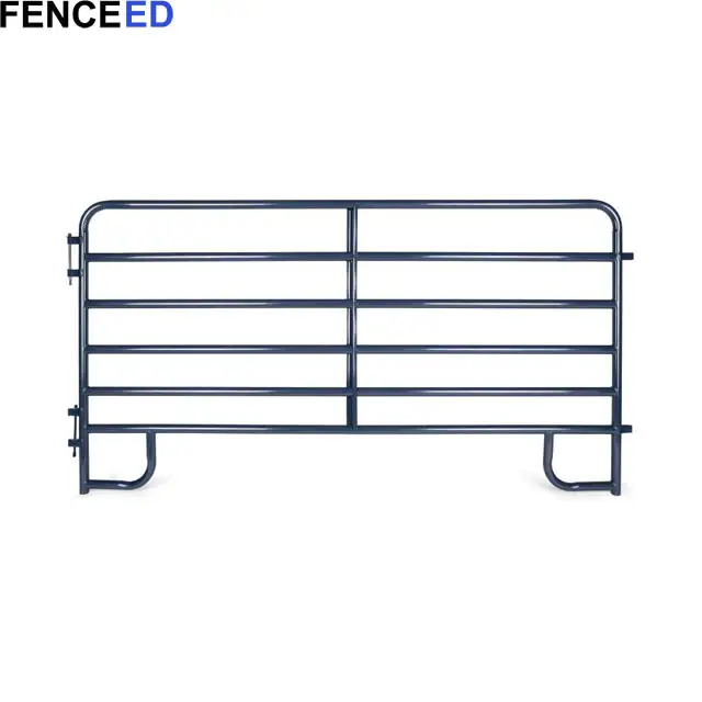 Heavy Duty Powder Coated Steel 12ft 6 Bar Horse Livestock Corral Cattle Panels for Sales