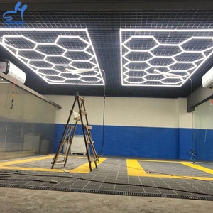 Personalizzazione luce esagonale a nido d'ape per dettagli auto illuminazione negozio officina officina pannello esagonale a Led - Product Image 6