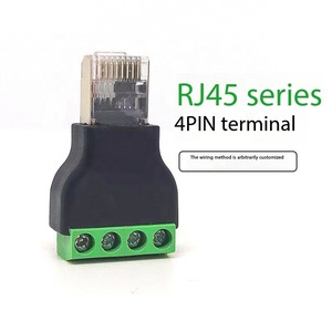 RJ45 a 485 terminal Ethernet RJ45 8P8C Enchufe macho a convertidor de adaptador de terminal de tornillo de 4 pines - Product Image 2