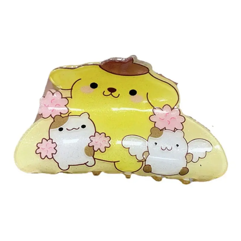 Cute Pom Purin Melody Kuromi Claw Hair Clip Kids Cartoon Hair Clips