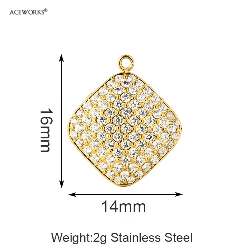 Pavé Rounded Diamond Charm