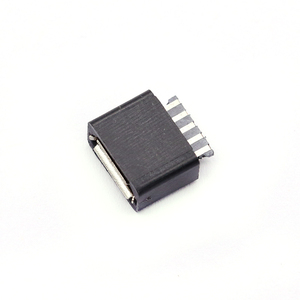 DIY微型USB 5P 5Pin母插头连接器套件，带黑色外壳焊接线类型 - Product Image 5