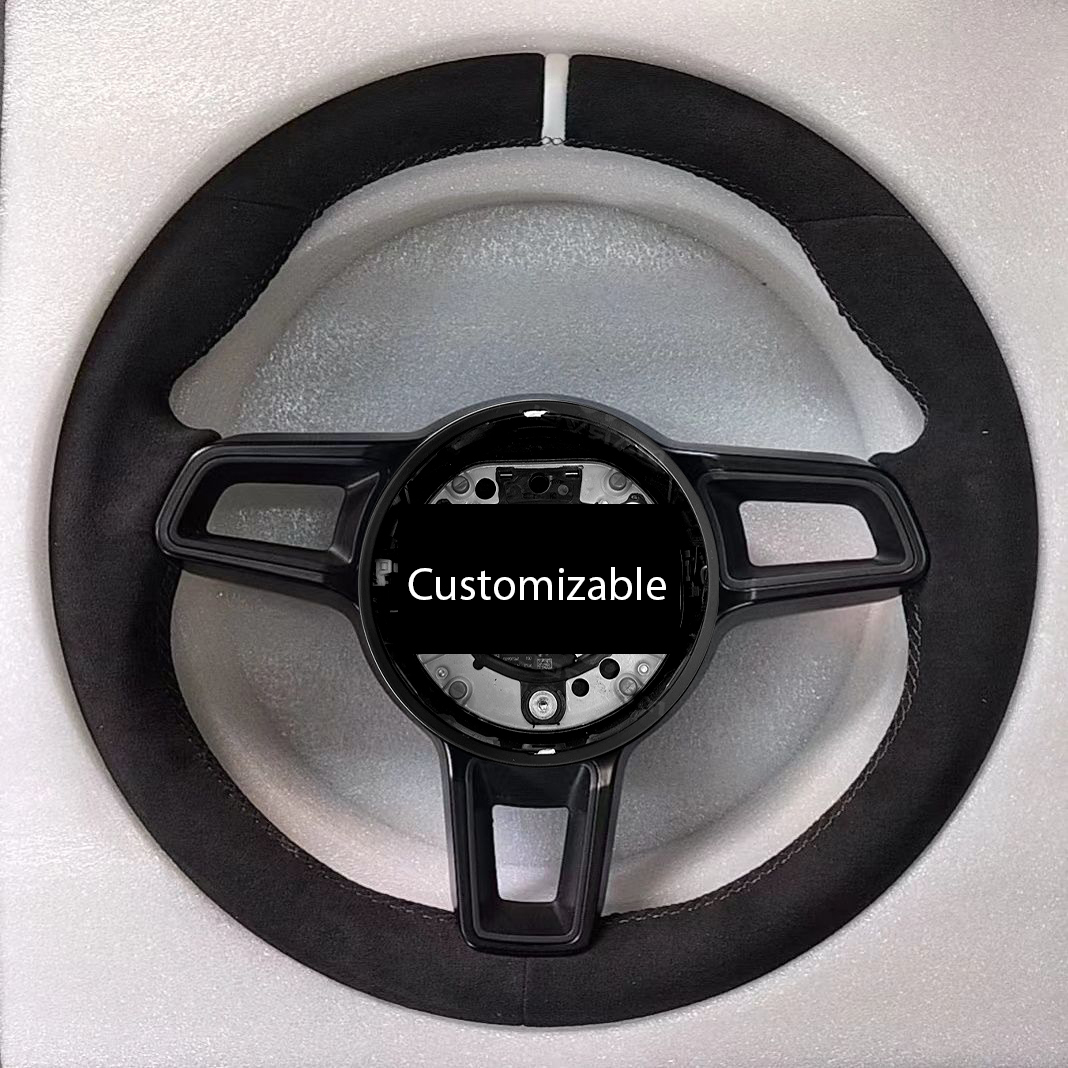 Alcantara steering wheel + white Recycling Mark