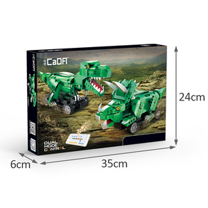 CaDa C59002W dinosaurio mundo Triceratops modelo programación bloques de construcción juguete DIY montaje educativo ladrillo conjunto Juguetes