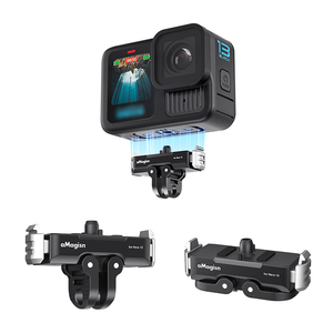 AMGISNメタルクイックリリースマウントGoProHero 13ブラッククイックリリースマウントベース2プロング & 1/4 "スレッドインターフェイス - Product Image 1