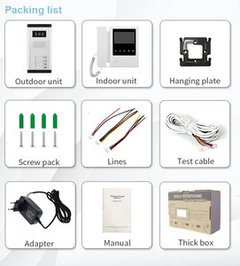Suministro de fábrica Sistema de videoportero con cable Kit de timbre de video inteligente impermeable con 4 apartamentos Doorphone para seguridad del hogar - Product Image 6