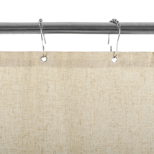 Chất Lượng Cao Bán Buôn Boho Trang Trại Phong Cách Sọc Không Thấm Nước Tùy Chỉnh Vải Rèm Cửa Tắm Với Tua Cho Phòng Tắm Trang Trí Nội Thất - Product Image 4
