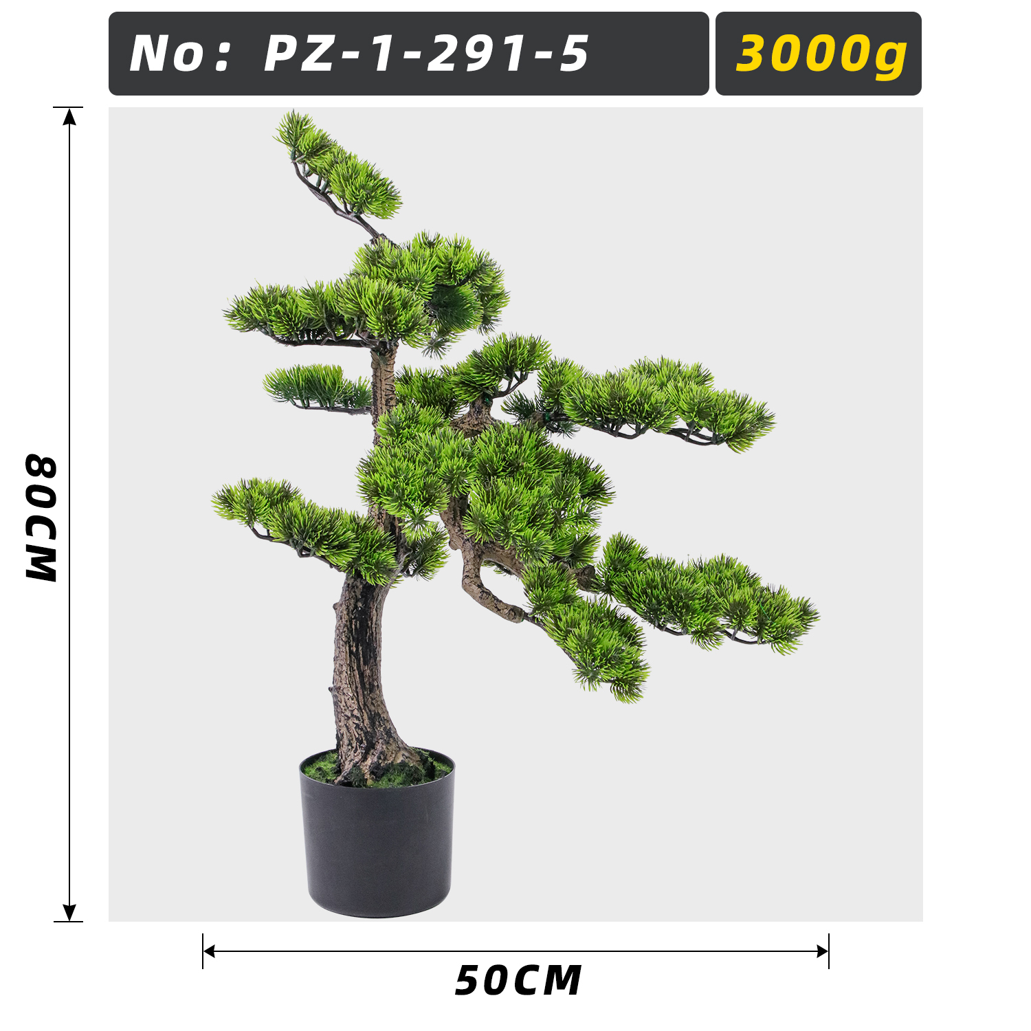 Bonsaï de pin artificiel de 80 cm