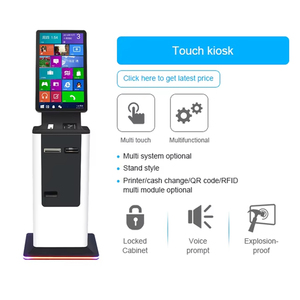 32 Inch <strong>Android</strong> <strong>OS</strong> Self Service Hotel Check in Out Kiosk Floor Standing <strong>with</strong> Barcode Reader and Receipt Printing Option - Product Image 3
