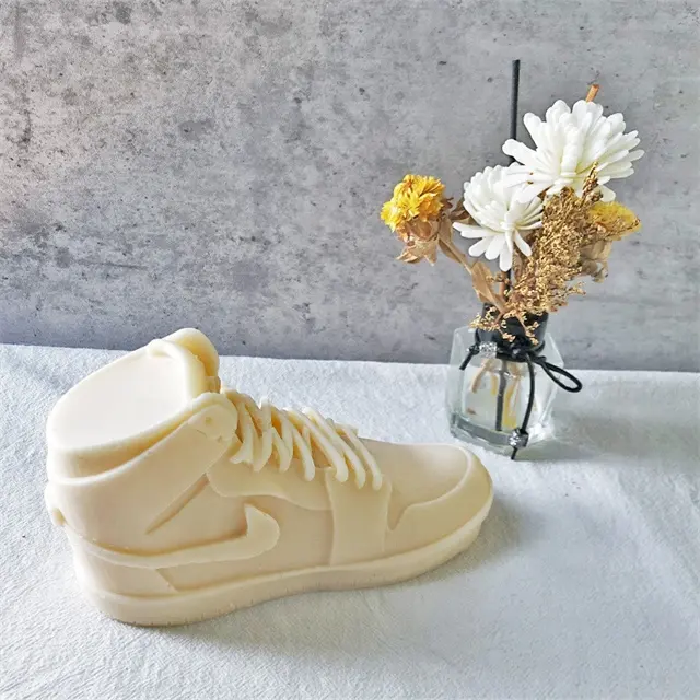 Dlw030 molde de sapatos grandes, forma de vela para bolo, molde de fondant, ferramentas de decoração de bolo em forma de tênis, resina epóxi, arte de casa