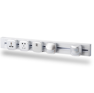 Modern Aluminum <strong>Embedded</strong> Removable Wall Track USB Socket Kitchen Multifunctional Power Track Rail Socket <strong>System</strong> - Product Image 1