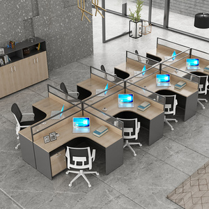 Mesa de Trabajo personalizada para ordenador, escritorio de oficina con cajones, estilo moderno de alta gama, para 4/6/8/10 personas, nuevo diseño - Product Image 2