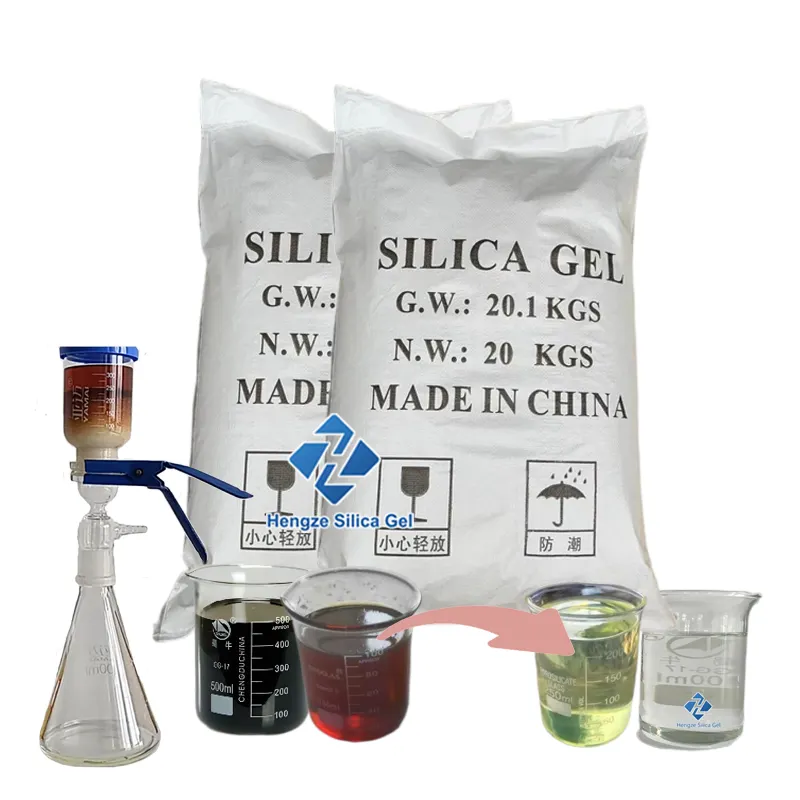 Agent décolorant huile décolorant catalyseur chimique granulé gel de silice sable décolorant diesel sable de blanchiment