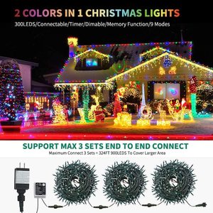 Le luci a LED che cambiano colore possono essere collegate al timer remoto-9 modalità di illuminazione-decorazione del giardino di nozze dell'albero di natale - Product Image 5