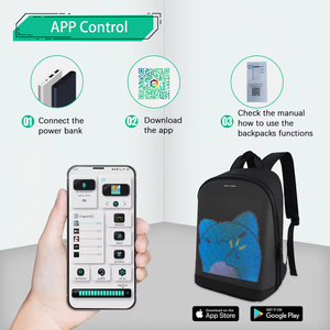 Intelligente programmazione luci a led zaino personalizzato cambiante borsa per Laptop donna uomo impermeabile Smart Led zaino - Product Image 2