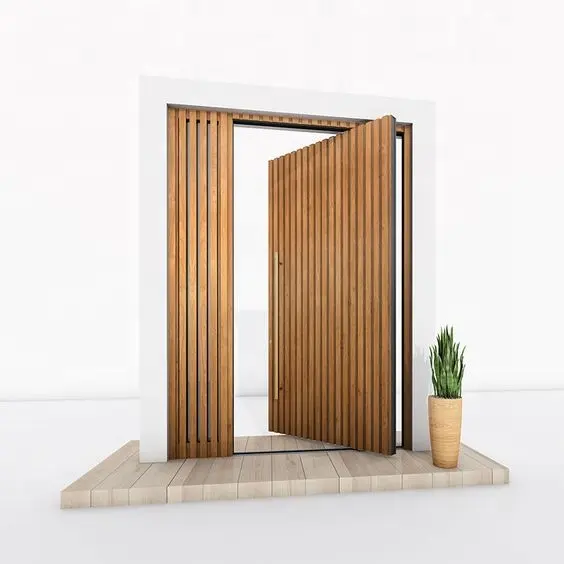 Dernières conceptions de porte en bois Portes en bois ignifuges Chambre à coucher Porte intérieure en acier de chambre à coucher de luxe
