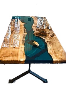 餐桌树脂河定制餐桌环氧树脂木质家具厨柜现代活边餐桌 - Product Image 6